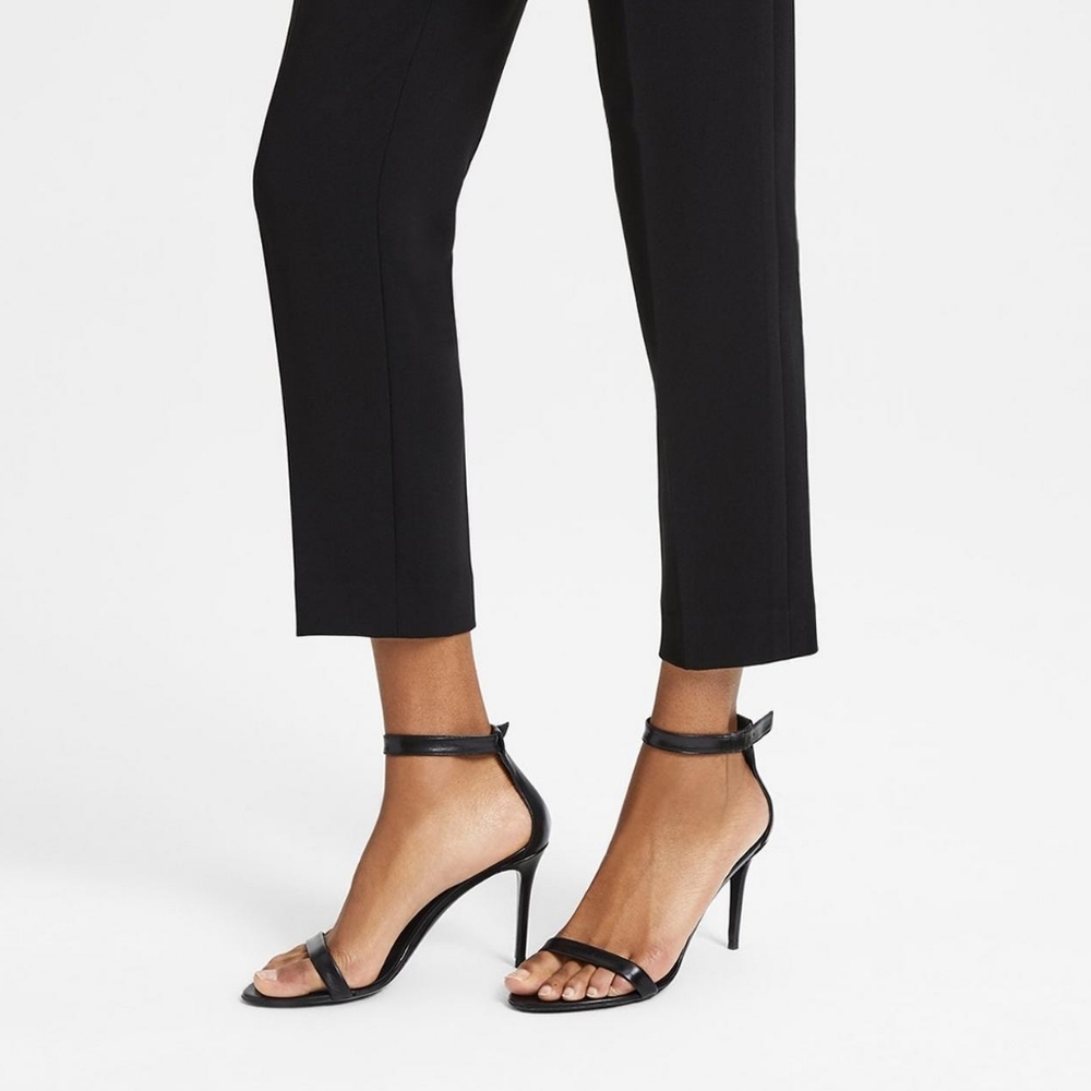 Theory | Leather High Heel Sandal | Black
